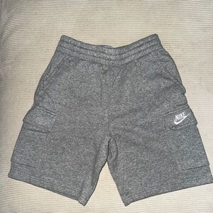 Kids Nike Heather Gray Cargo Shorts